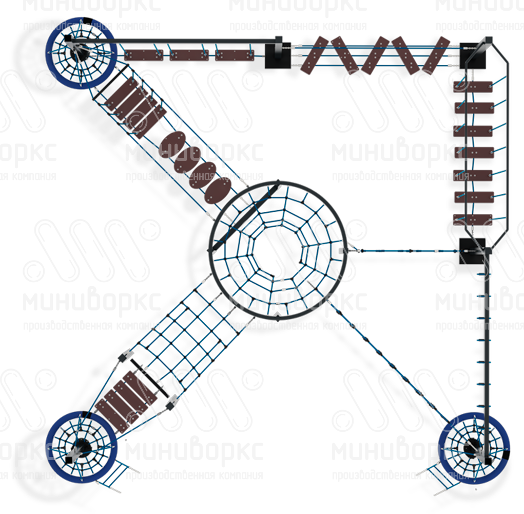 Канатные полосы препятствий – M-0005.20-4w | картинка 2