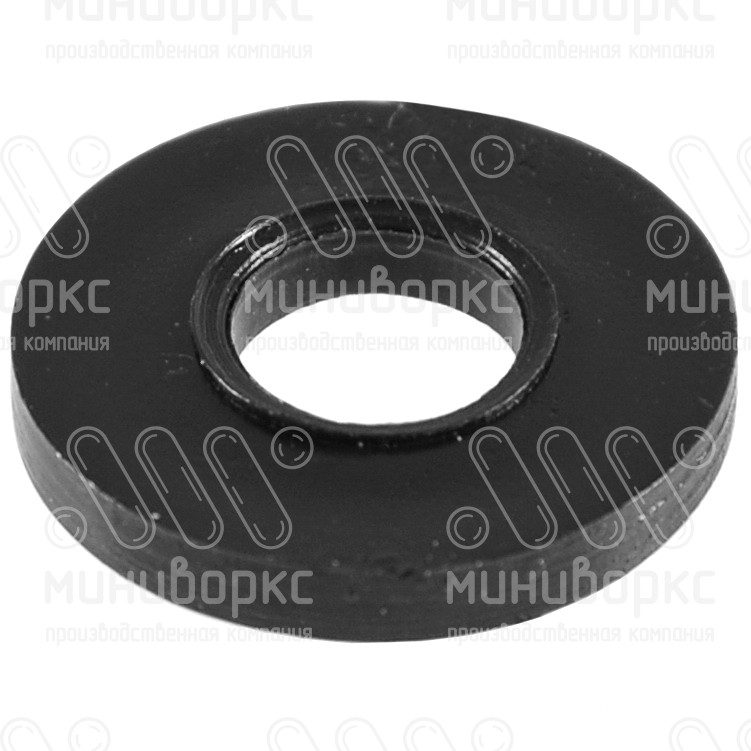 Шайба пластиковая круглая Ø4, наружный Ø13, высота 2.5 мм, цвет черный – ШБ4-13ЧЕ - 1