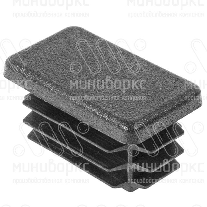 Заглушка пластиковая прямоугольная 25х40, практичная, цвет черный – 25-40ПЧС - 1